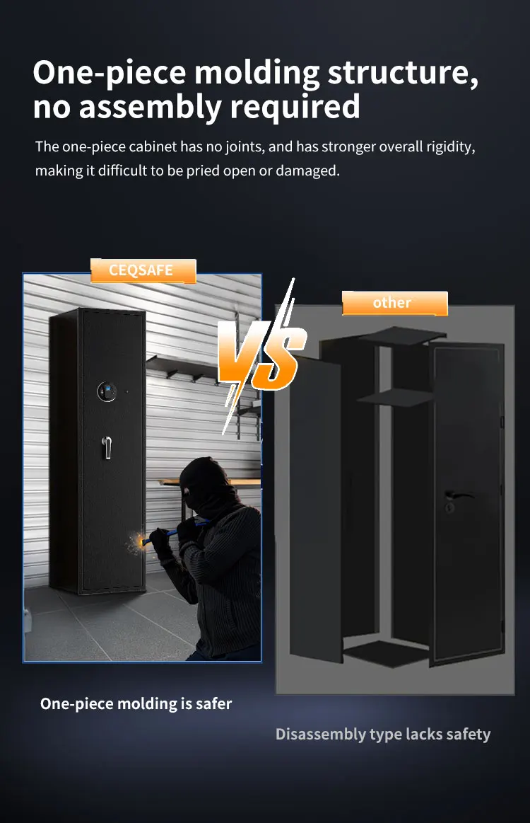 CEQSAFE American Home Used Hidden Biometric Gun Safe Cabinet Digital Storage Safe Box manufacture