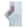 White with red stripes