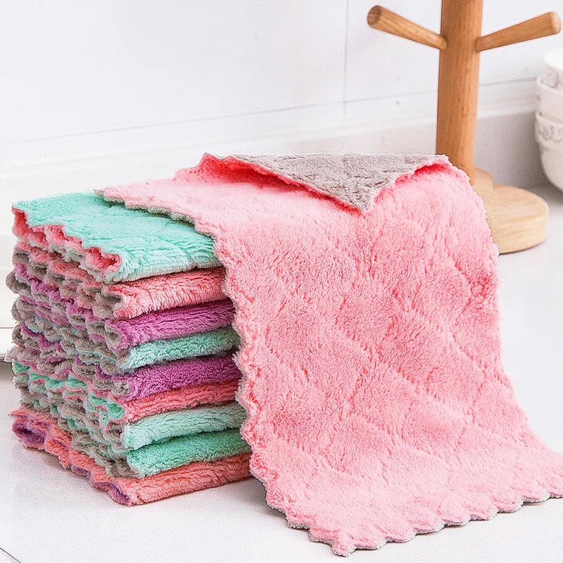 Buy Wholesale China Microfiber Cleaning Cloth For Kitchen, Premium Coral  Velvet Dish Cloths For Washing Dishes, Super Absorbent Coral Fleece Rags & Dish  Cloth, Kitchen Cleaning Cloth, Microfiber Rag at USD 0.5