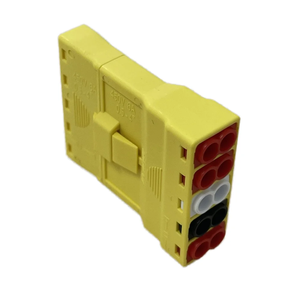 Yellow  5 to 10 Wire Luminaire Disconnect Connector 5 Pole Pluggable Connectors Cross Sections Ranging From 0.75 Mm² to 4 Mm².