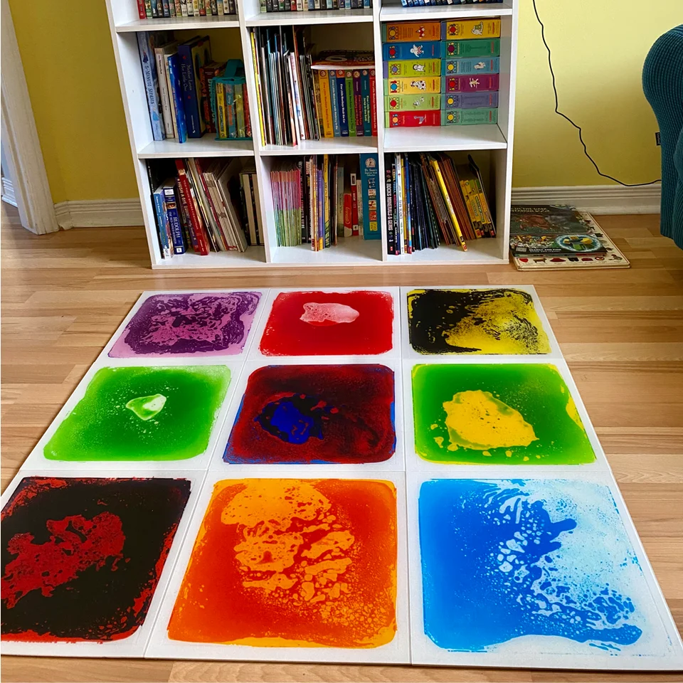 Af Trending Products Custom Liquid Sensory Floor Tiles Sensory Mats For Autism Sensory Gel Play