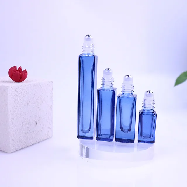 3ml 5ml 10ml Custom Luxury Sample Glossy Roll on Attar Essential Oil  Glass Bottles