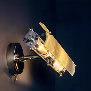 Industrial Style E26 Base Iron Wall Lamp Adjustable Height Bathroom Mirror Headlight for Bedroom Living Room Pendant Chandelier