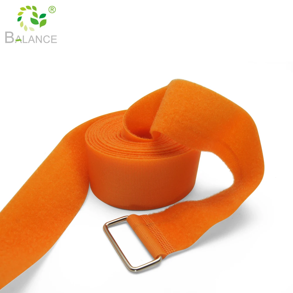 Reusable Custom Printed logo Cable Tie Holder Adjustable Releasable Nylon Hook and Loop Strap Cable Ties With Plastic Buckle