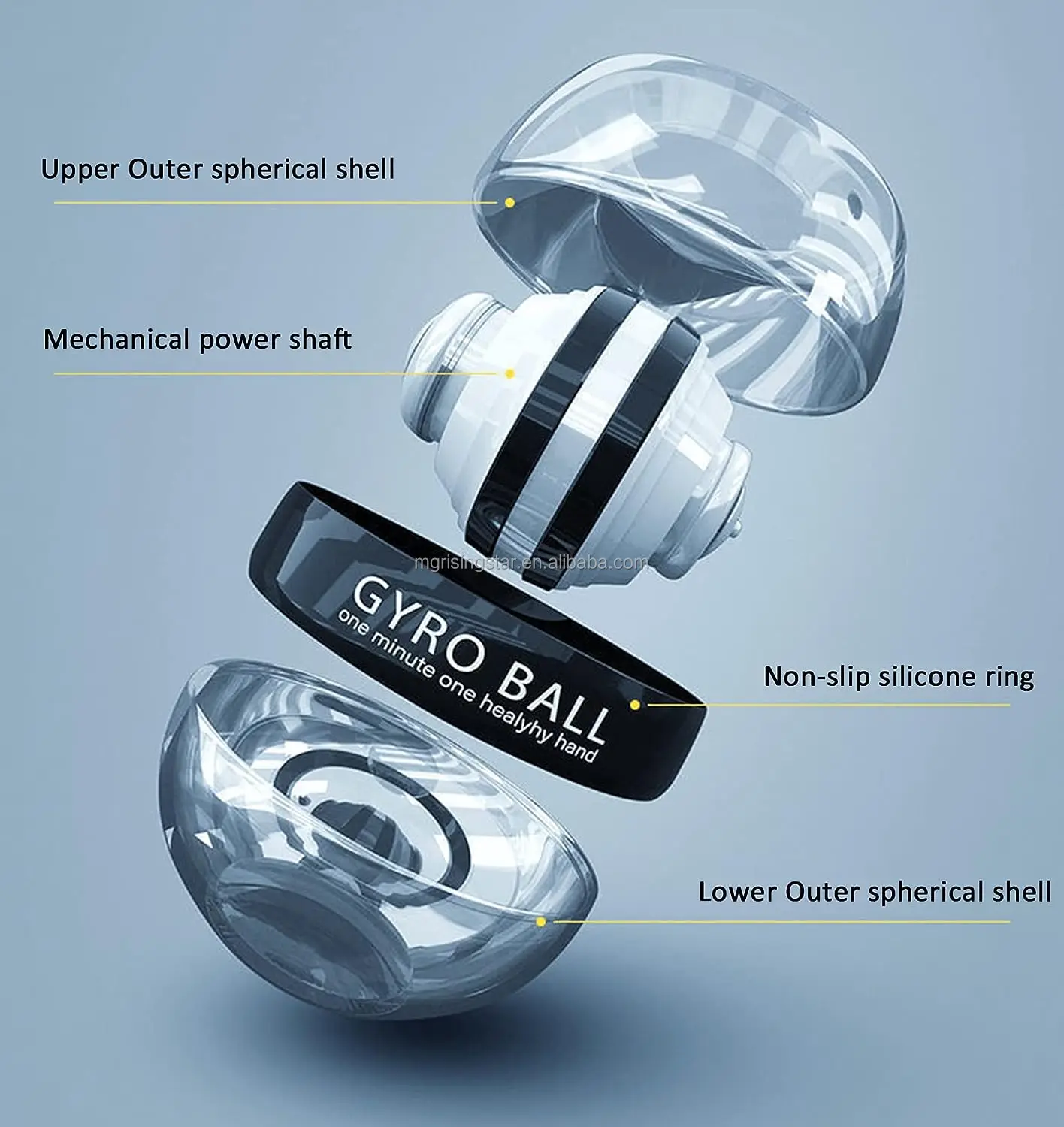 ZMLEVE Auto-Start Wrist Power Gyroscopic Ball,Hand Grip Strengthener Strength Trainer Which Can Improve Grip Strength And Protect The Joint
