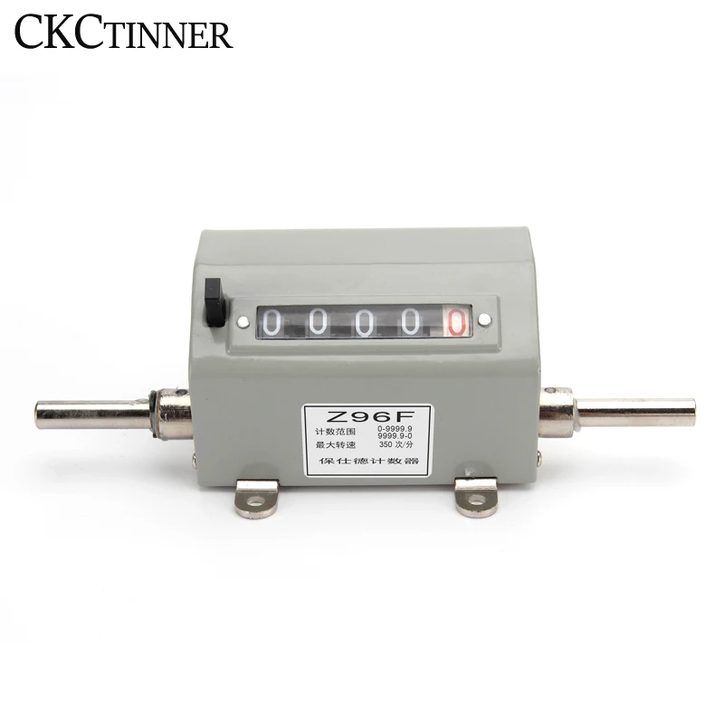 Z96-F Meter Counter Mechanical Length Distance Double Rolling Wheel 0-9999.9 Mechanically Driven Recorder/Measuring Length