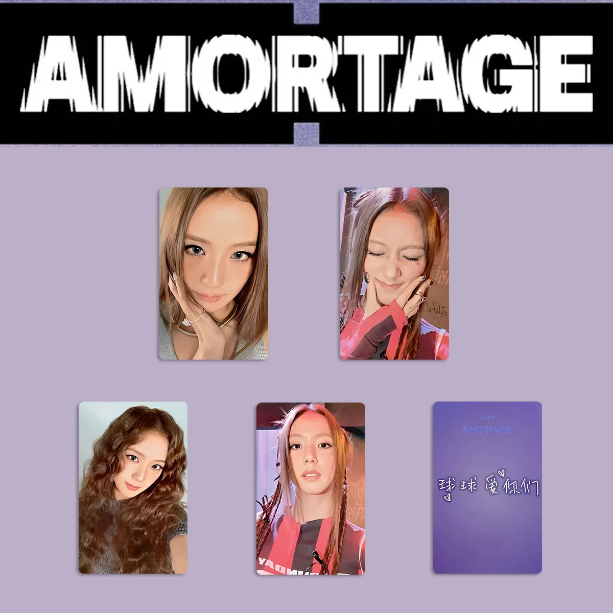 Kpop Kim JISOO Solo Holographic Card Album Double-sided HD