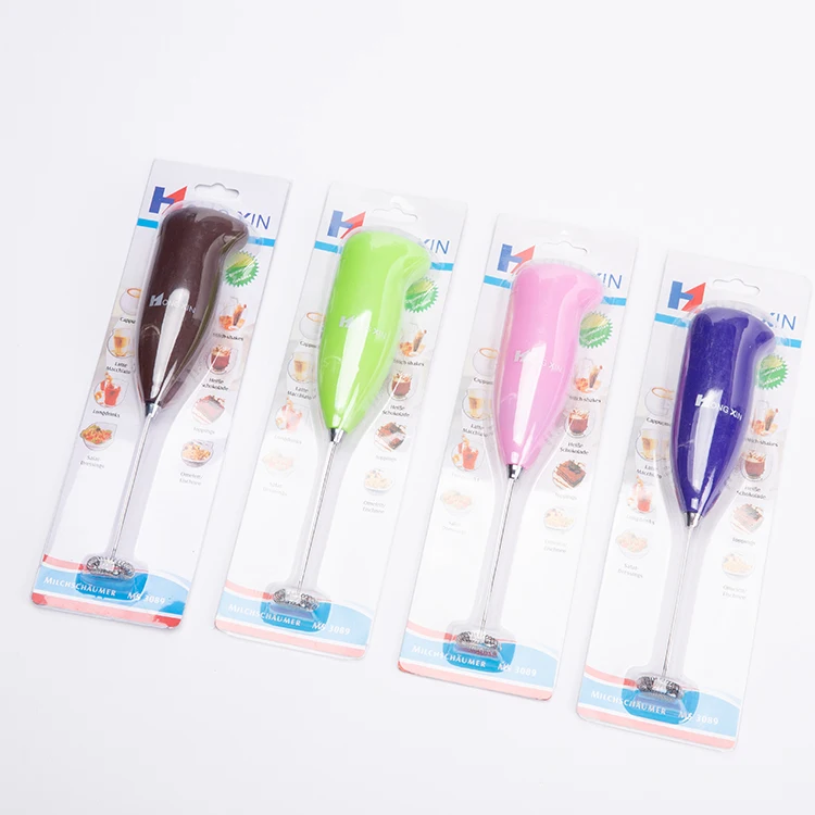 Electric Handheld Single Spring Whisk Milk Frother for Indoors and Outdoors