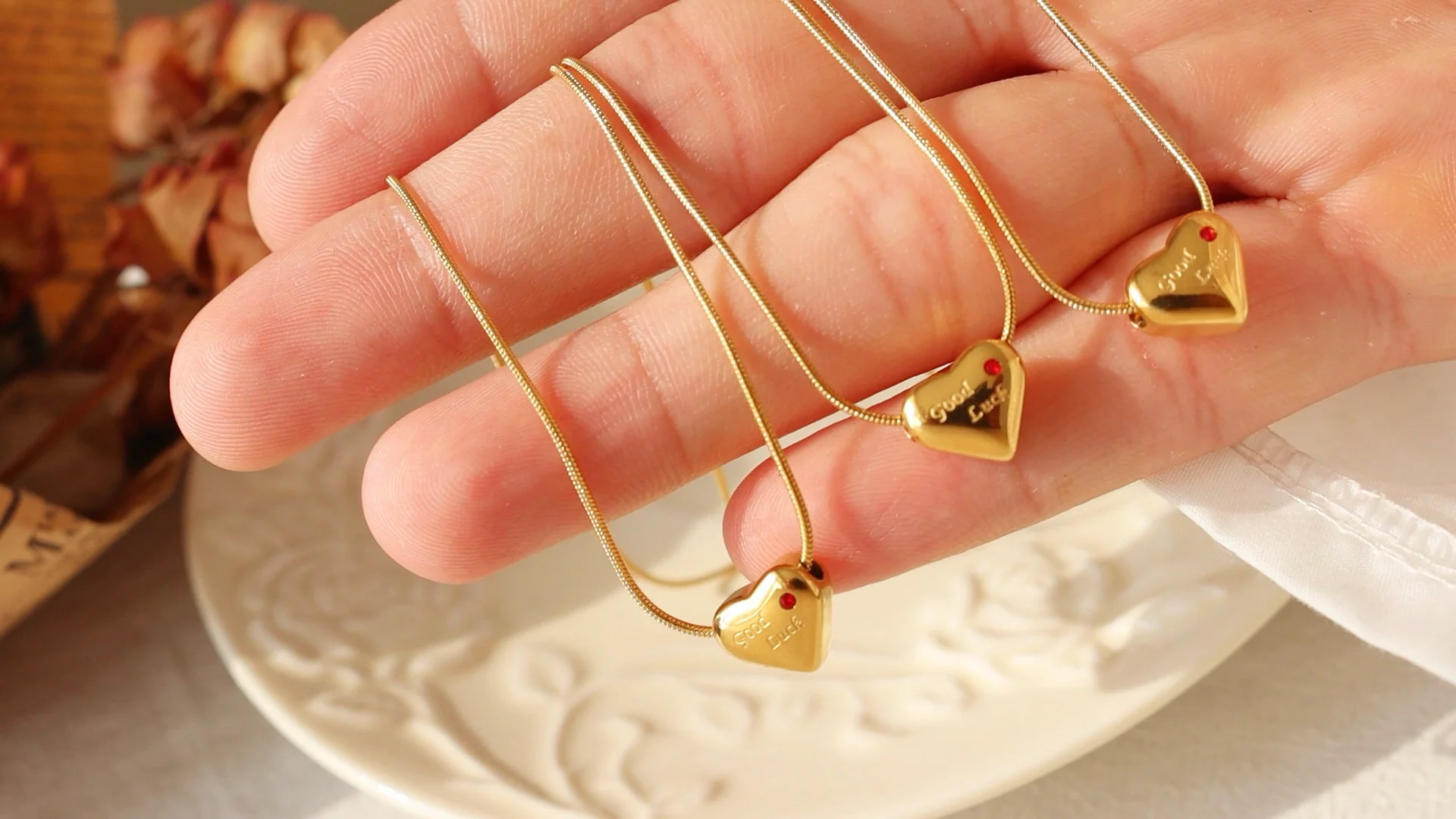 Women's Adjustable 18K Gold Plated Snake Chain Bracelet With Bead Slide Clasp