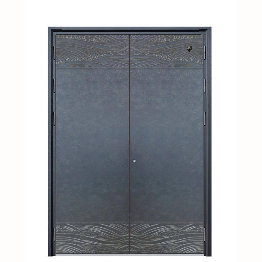 Luxury Wholesale Price Front Entrance Exterior Doors Security Metal Aluminum Entry Gate Doors
