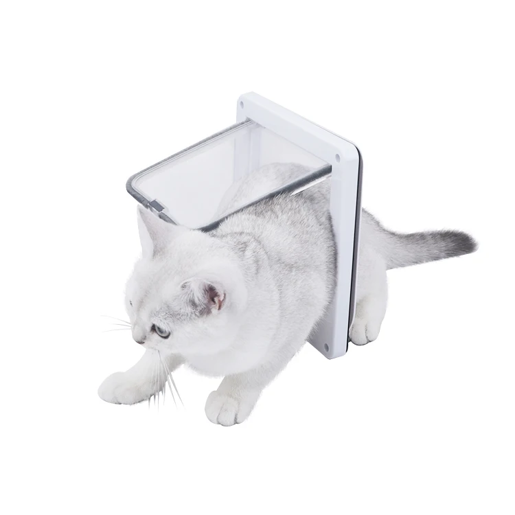 Pet Products Custom 4 Way Locking Safety Interior Cat Gate Flap Pet Dog Door Dog Door Doors For Cats
