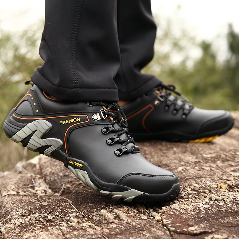 New Arrival Waterproof Genuine Leather Hiking Shoes For Men