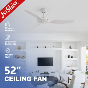 1stshine Ceiling Fan White ABS Baldes Silent 6 Speeds Remote Control Ceiling Fan with Smart APP