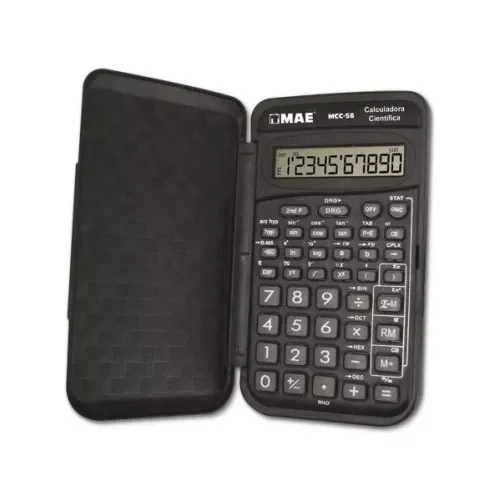 Promotional Foldable Design 56 Function Pocket Scientific Calculator with Cover 10 Digits Display Calculator for Student