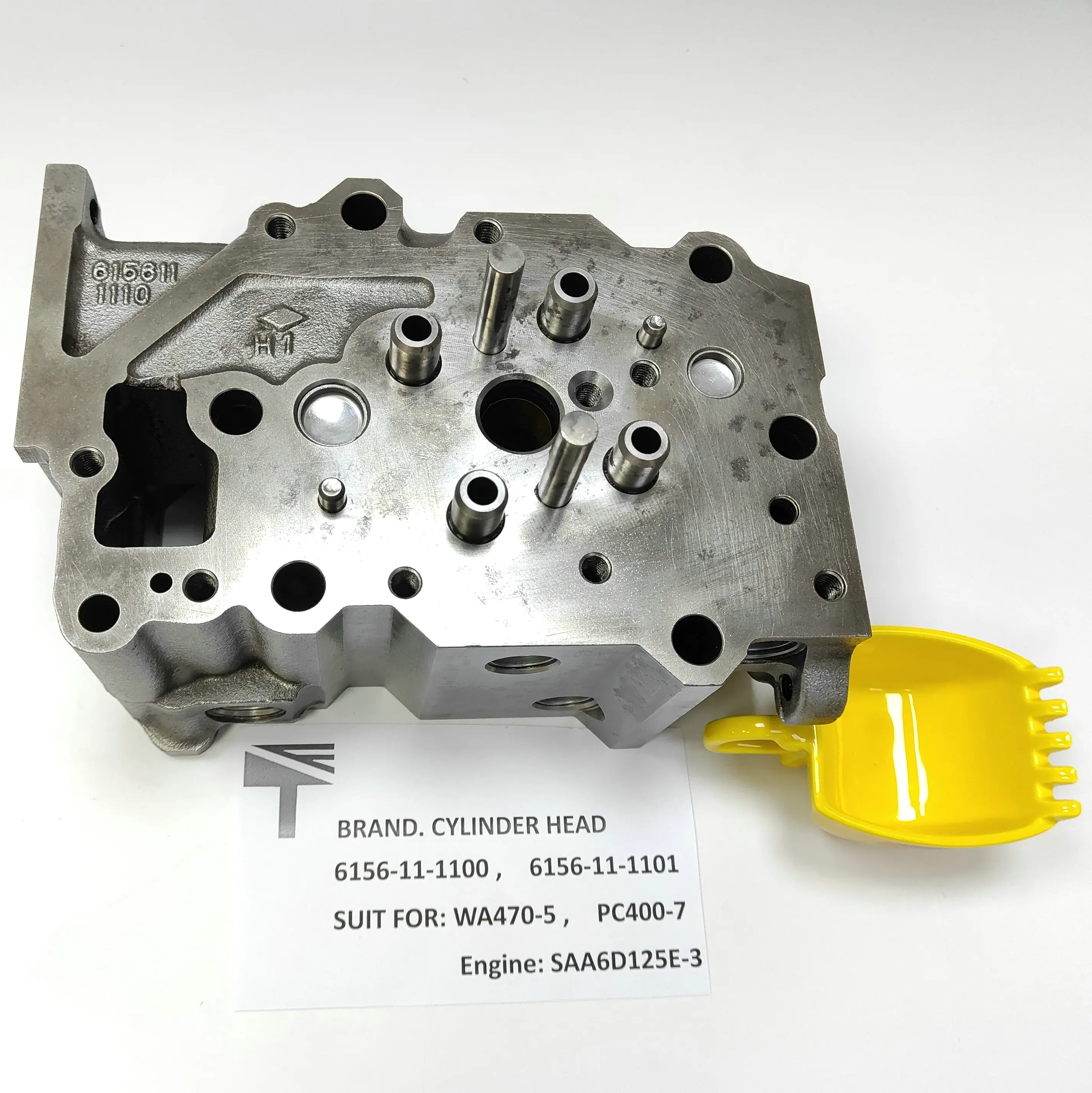 Diesel Engine Cylinder Head 6156-11-1100 6156-11-1101 Engine Saa6d125e-3  For Wheel Loader Wa470-6 Excavator Pc400-7 Oem Quality - Buy Cylinder Head 