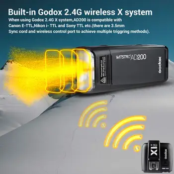 Godox TT600 2pcs 2.4G Wireless X-System TTL GN60 High-Speed Sync 1/8000s Flash Speedlite with X2T-S Trigger Transmitter detail image