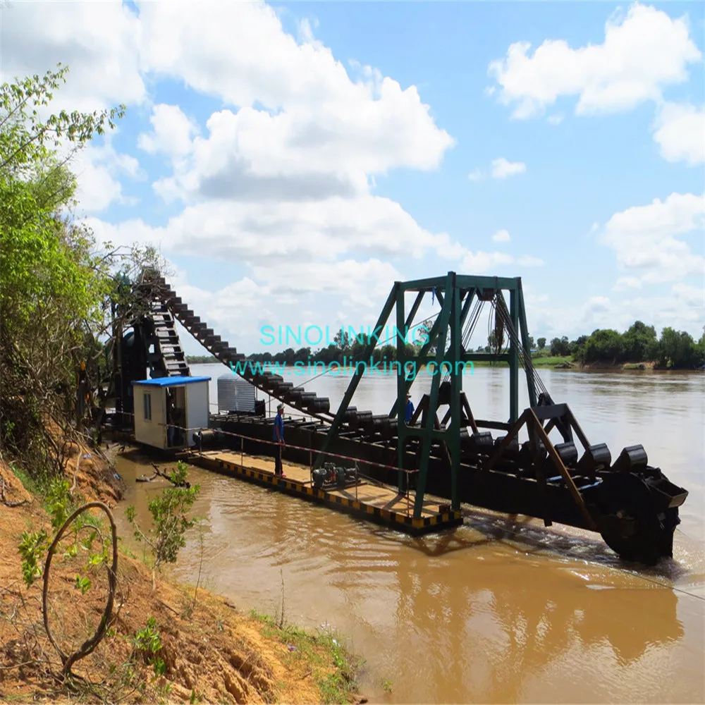 Bucket Line River Dredge Gold and Diamond Mining Dredger