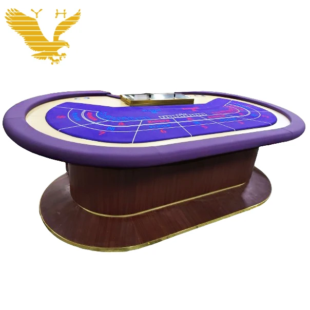 YH10人用高級電子カジノポーカーテーブルゲーム機付きバカラテーブル