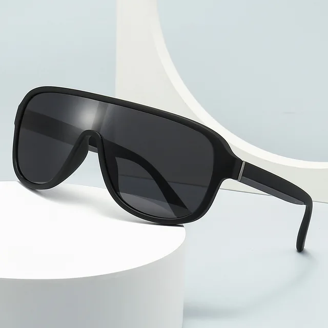 GWTNN Fashion Big Frame One-piece Goggle y2k Sunglasses Woman Vintage Oversized Flat Top Shades retro UV400 Female SunGlasses