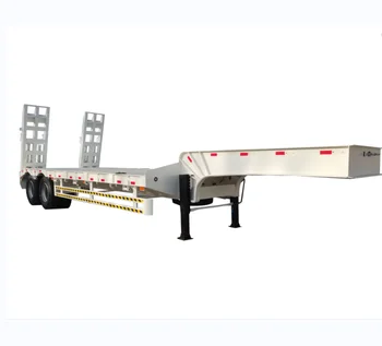 2 axis low bed semi-trailer for sale transport excavator forklift roller construction machinery