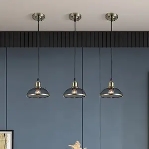 Retro Western Style Black Mesh Chandelier Light Dining Room Hanging Long Strip Iron Pendant Lamp