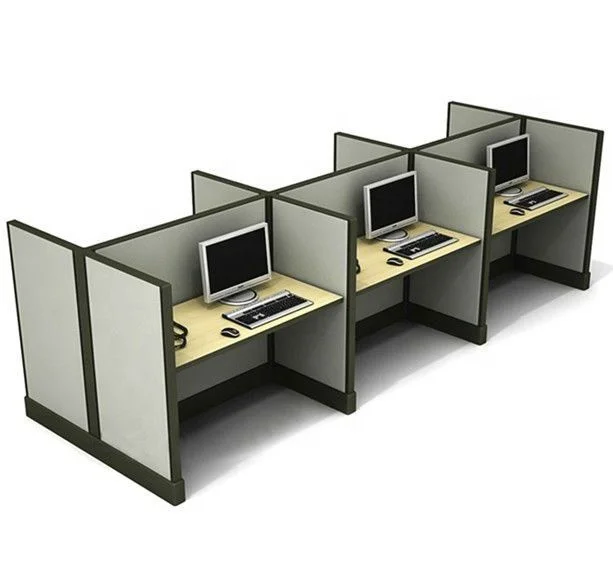 Modern Cheap Modular Aluminum Partition 6 Seater Office Workstation Cubicle