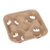 Non-detachable four cup holders