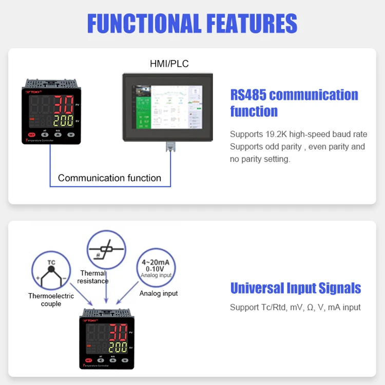 Easy to Operate Industrial PID Auto-tuning Digital Display Thermostat Temperature Controller