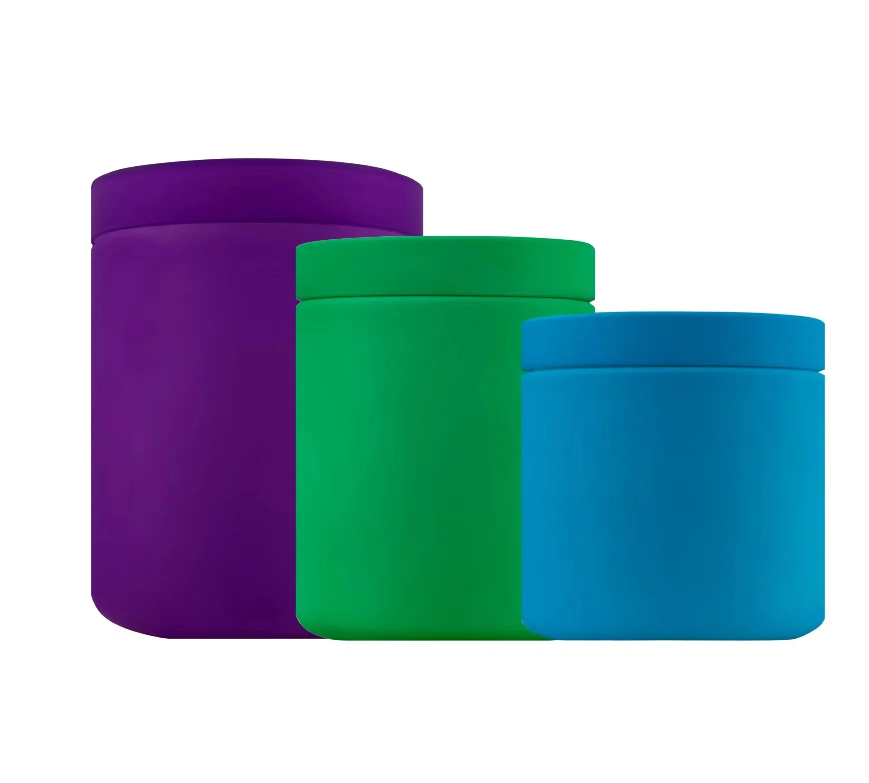 40oz 1100ml HDPE Black Soft Touch  Dietary Supplement Packaging Plastic Jar Powder Container