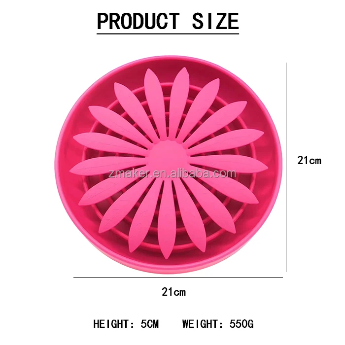 Zmaker 2024 New Custom Unique Silicone Dog Bowl 2 In 1 Slow Feeder Dog ...