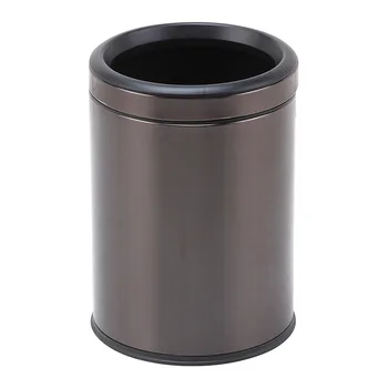 China Luxury Stainless Steel Kitchen Round Waste Bin Guangzhou Trash Can For Bathroom