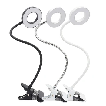 Factory Clip-on Desk Lamp for Tattoo Nail Art Beauty Makeup Reading Lamp Eye Protection LED Light Bendable Flexible USB Powered