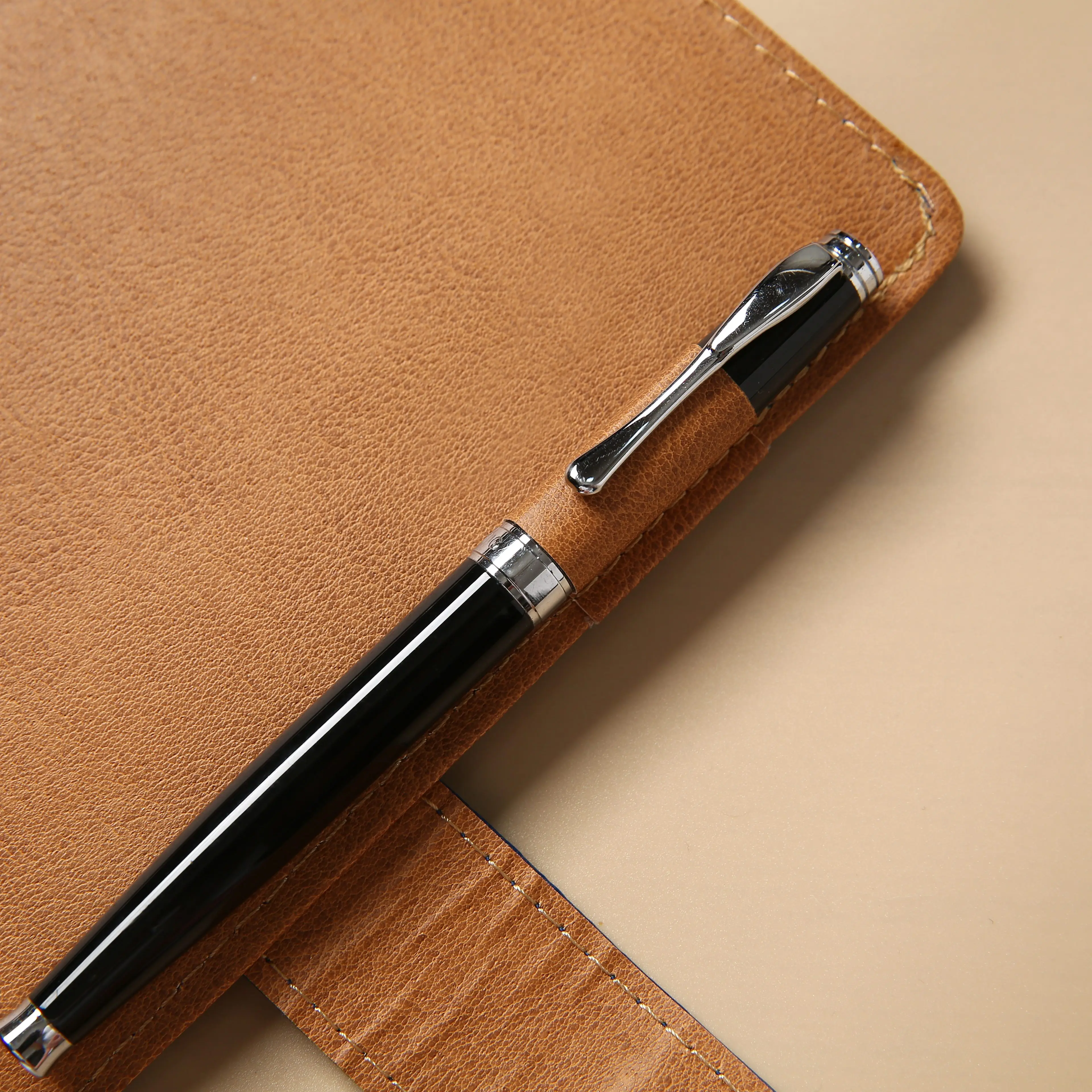 product pu leather notebook binder style refillable for business office conference personal journaling elegant professional stationery-8