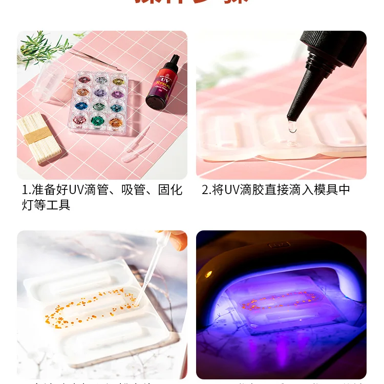 UV Resin and Uv Light Kit 2 Clear 25g Hard UV Resin, Uv 9w Flashlight for  Resin, Resin Supplies, Resin Beginner Kit, Fast Curing Resin 