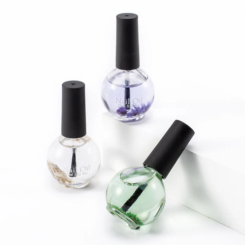 Private Label 15ml Cuticle Oil Bottle With Brush Nail Edge Care Nutrition Oil Anti Barb