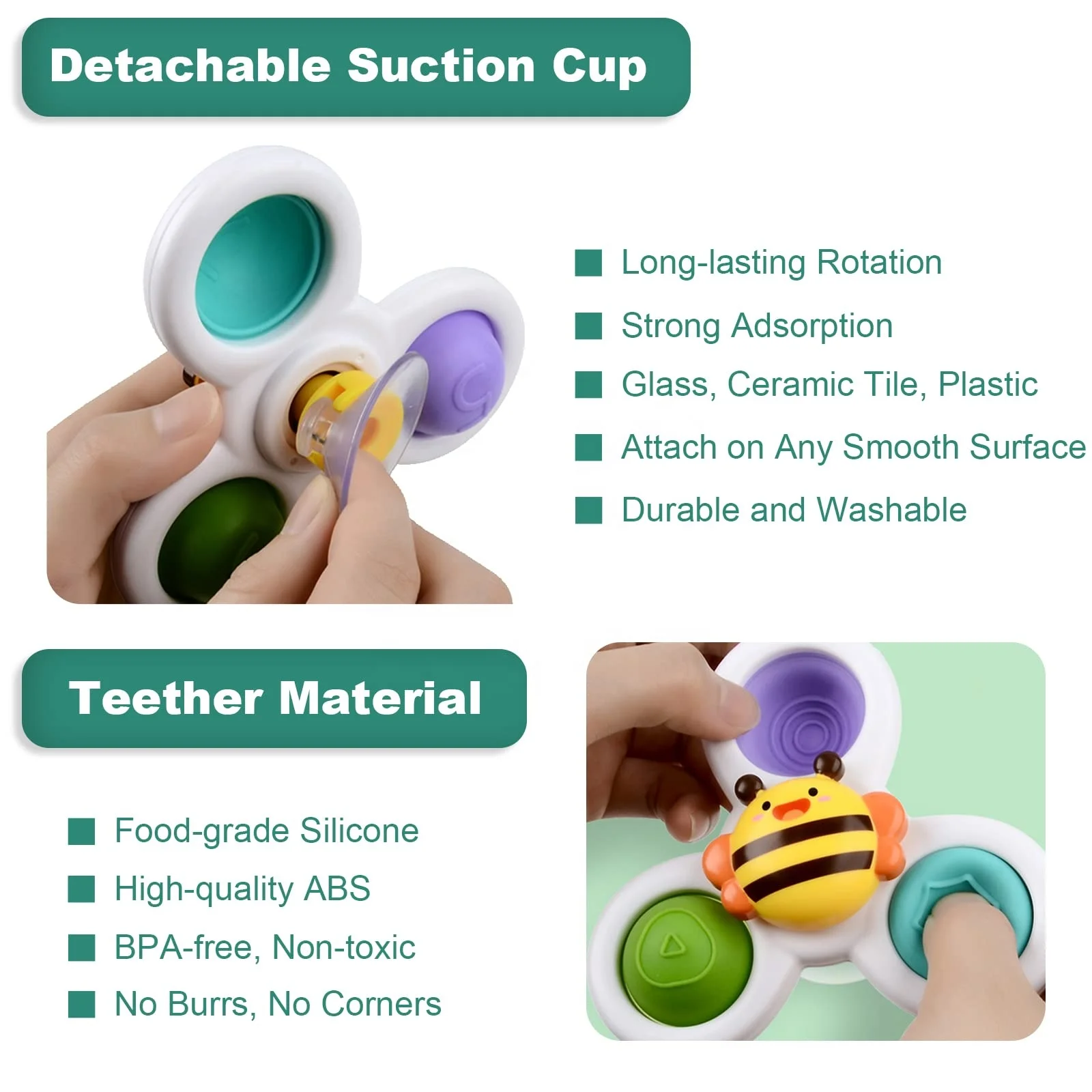 Игрушка-Спиннер для маленьких мальчиков и девочек мультяшное животное с простыми затемненными ушками вращающаяся мельница на