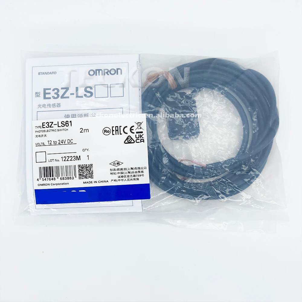 Nuevo Original E3Z LS61 Sensor Fotoeléctrico Ajustable de Distancia E3Z-LS61