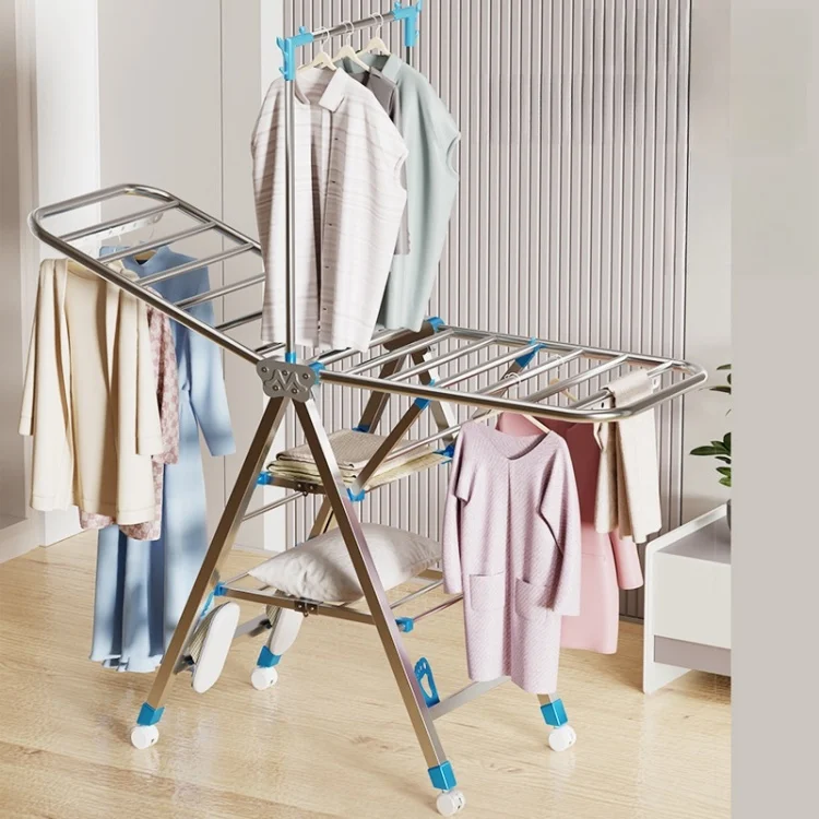 3-tier Foldable Metal Stainless Steel Air Dryer Heavy Duty