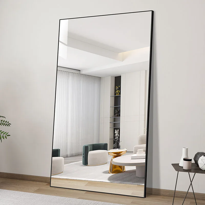 Simple Style Bedroom Dressing Mirror Designs Full Length Stand Mirror Right Angled Rectangular Full-length Mirror