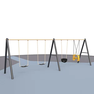 Kids Metal Outdoor Playground Swing with 4 Seats