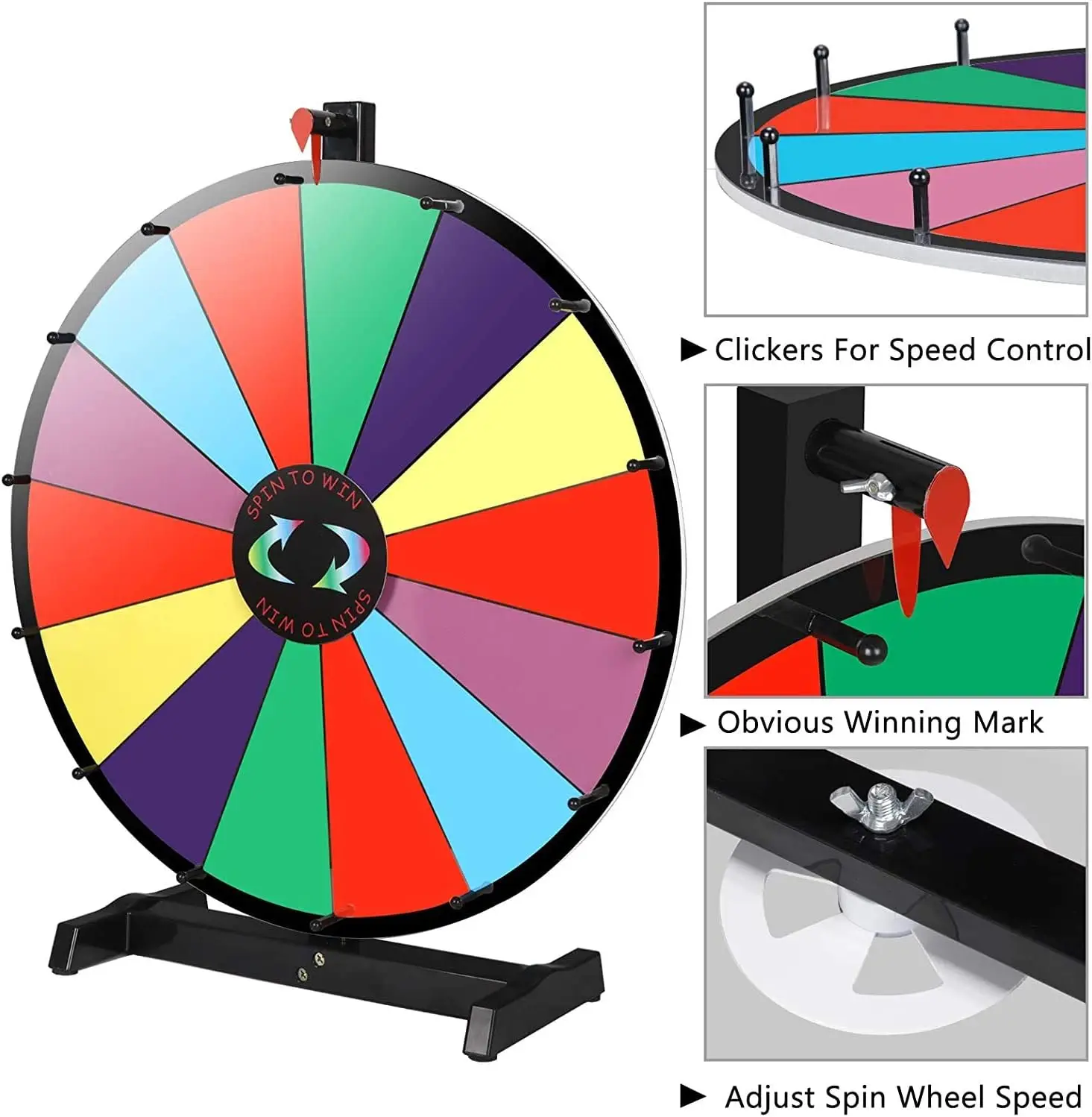 Tabletop Spinning Prize Wheel Fortune Game Wheel Lucky Spin Wheel