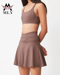 Yoga Fitness Breathable Golf Sports Two-Piece Tennis Dress With Lining Yoga Wear