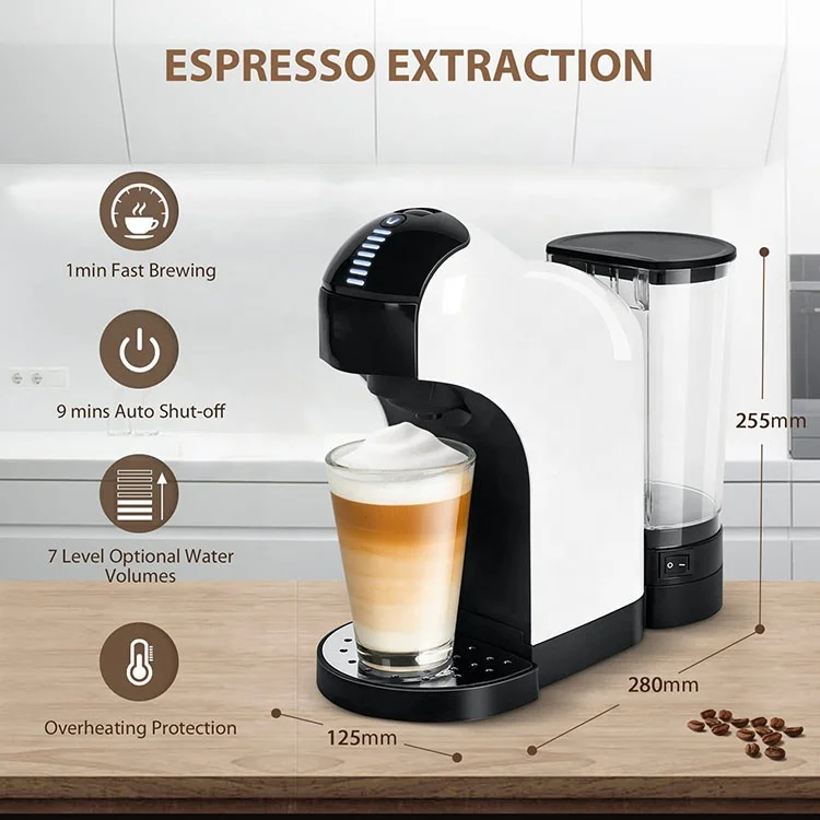 Special Design 3 In1 Setting Drawer-type Capsule Holder Electric Automatic Dolce Gusto Capsule Coffee Machine