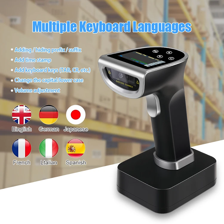 Multi-Colors Optional 2D Bluetooth & 2.4G Wireless Hands-free Barcode ...