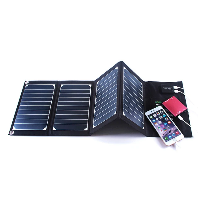Customization Outdoor Portable Light Weight Charging Sunpower Portable Folding Solar Panels 20w Charger Power Bank