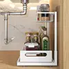 White k lower sink rack