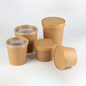 Biodegradable Paper material For Soup Noodle Pasta Disposable Pla Coated Soup Paper Cup