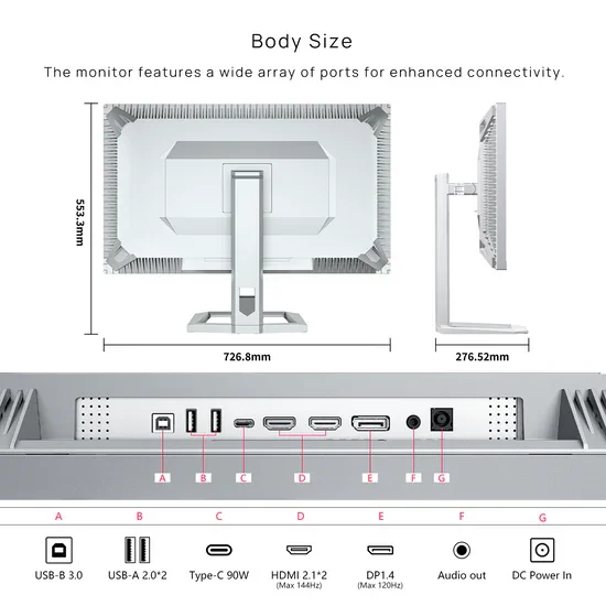 INNOCN 32M2V - 32inch 144hz 4K MINI LED IPS Monitor for Gaming