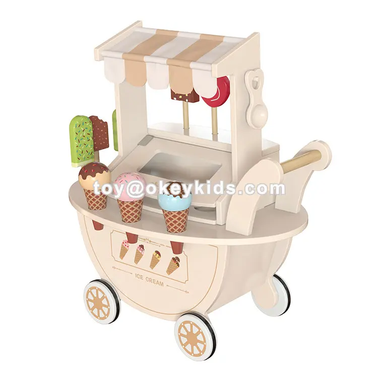New Arrivals Pretend Play Set Wooden Ice Cream Parlour Toy For Kids