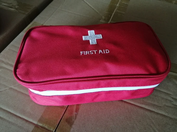 Custom LOGO Emergency Oxford Zipper Medical Bag Empty Survival First aid Pouch Handled Bag manufacture